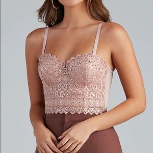 Lace Bustier-Mauve